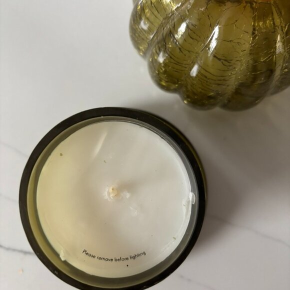 Pumpkin Tobacco Glass Pumpkin Cloche Candle - Picture 5 of 7